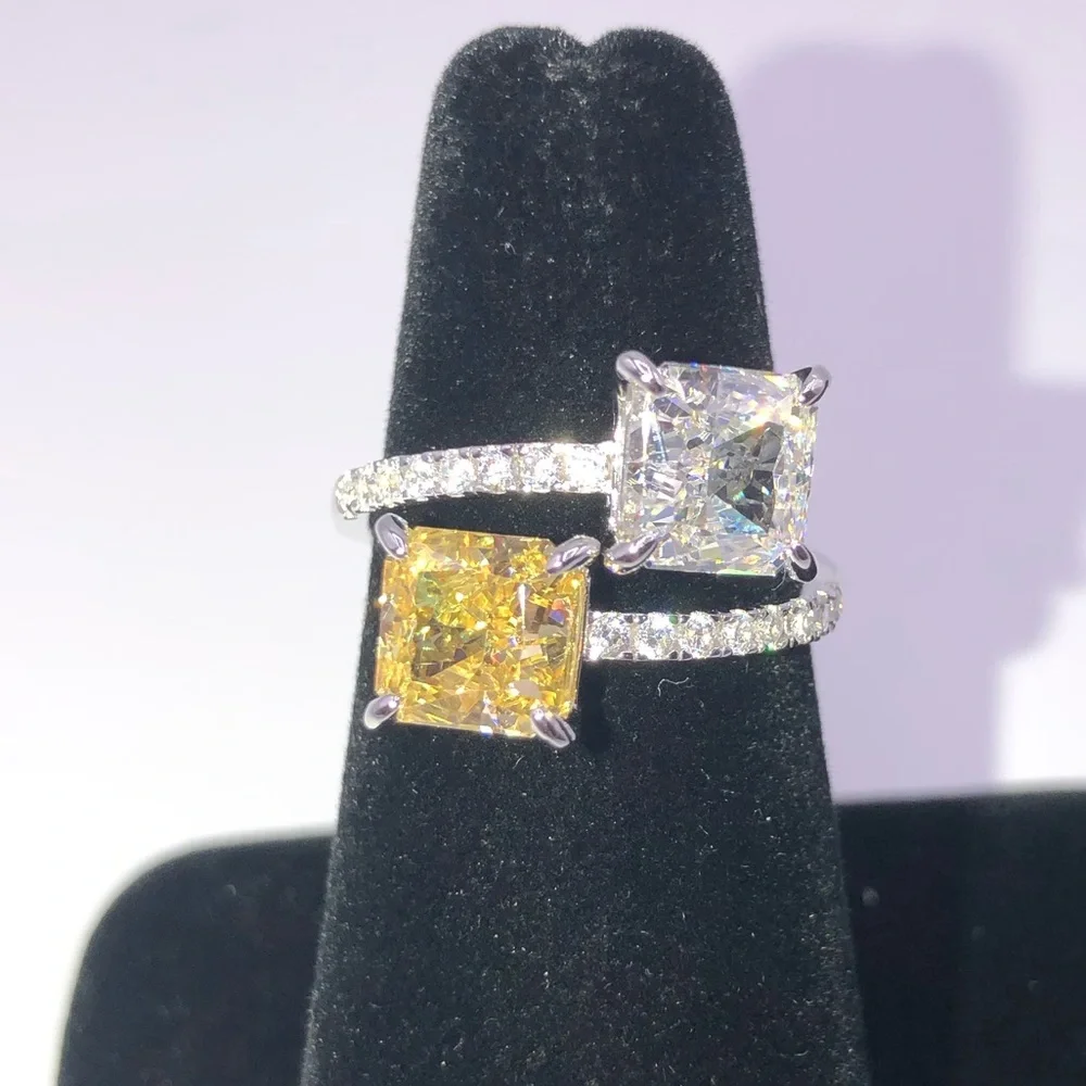 18k 2.6ct Radiant Cut Wrap Ring - Picture 4 of 11